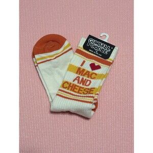 Gumball Poodle I Love Mac and Cheese Crew Gym Socks NWT One Size